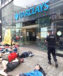 Climate Change Protest at Barclays Bank Manchester